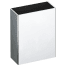 Delabie Wall Mounted Waste Bin 25 litres Bright Polished