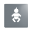 Delabie Stainless Steel Toilet Sign "Changing Facilities for Babies"